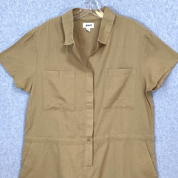 Pact Romper Shorts Size L The Harbour Organic Cotton Hemp Lightweight Casual - Picture 5 of 16